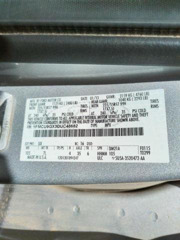 Photo 14 from auction – 2013 FORD ESCAPE SE with VIN 1FMCU9GX3DUC48682