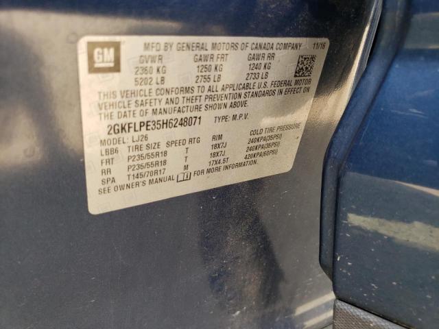 Photo 14 from auction – 2017 GMC TERRAIN SL with VIN 2GKFLPE35H6248071