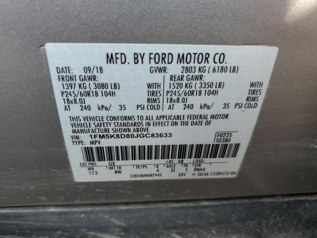 Photo 14 from auction – 2018 FORD EXPLORER X with VIN 1FM5K8D80JGC83633