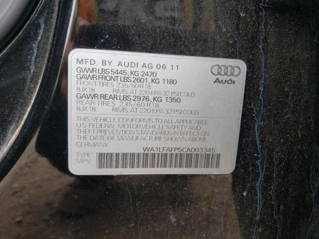 Photo 14 from auction – 2012 AUDI Q5 with VIN WA1LFAFP5CA003345