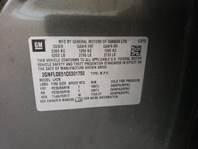 Photo 14 from auction – 2012 CHEVROLET EQUINOX LT with VIN 2GNFLDE51C6301750