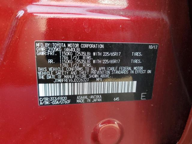 Photo 14 from auction – 2018 TOYOTA RAV4 LE with VIN JTMBFREV6JD226327