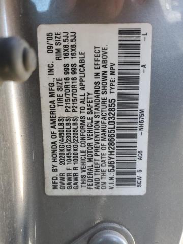 Photo 14 from auction – 2005 HONDA ELEMENT EX with VIN 5J6YH28665L032855