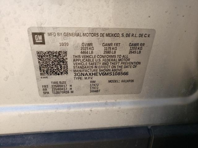 Photo 14 from auction – 2021 CHEVROLET EQUINOX LS with VIN 3GNAXHEV6MS108566
