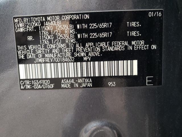 Photo 14 from auction – 2016 TOYOTA RAV4 LE with VIN JTMBFREV7GD184632