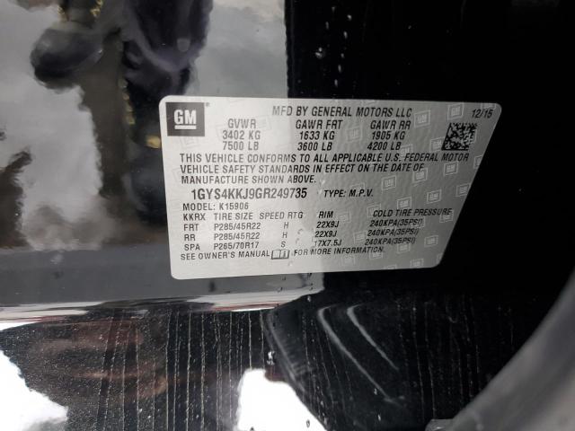 Photo 14 from auction – 2016 CADILLAC ESCALADE E with VIN 1GYS4KKJ9GR249735