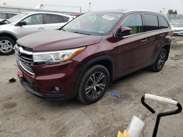 TOYOTA HIGHLANDER 2016 with VIN 5TDJKRFH0GS324279 - Photo from auction