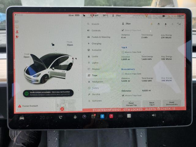 Photo 9 from auction – 2022 TESLA MODEL 3 with VIN 5YJ3E1EBXNF159101