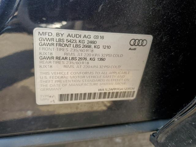 Photo 14 from auction – 2016 AUDI Q5 PREMIUM with VIN WA1L2AFP7GA123536