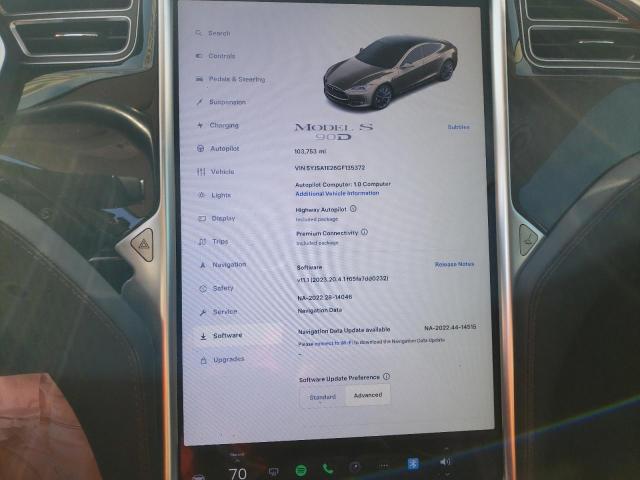 Photo 9 from auction – 2016 TESLA MODEL S with VIN 5YJSA1E26GF135372