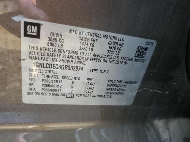 Photo 10 from auction – 2016 CHEVROLET TAHOE POLI with VIN 1GNLCDEC8GR332974