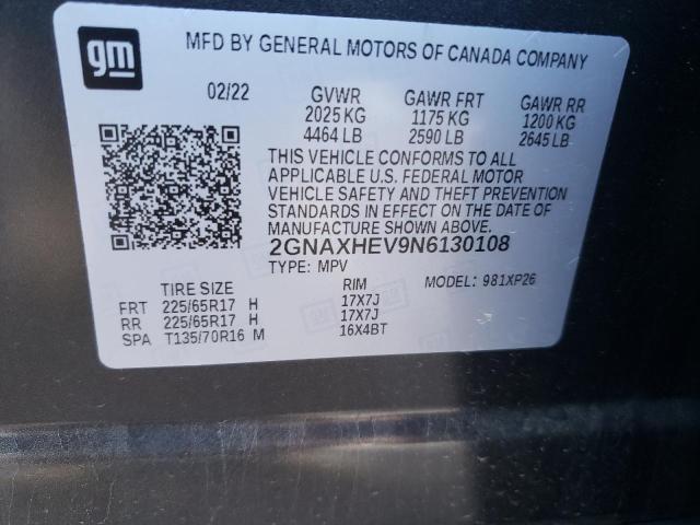 Photo 14 from auction – 2022 CHEVROLET EQUINOX LS with VIN 2GNAXHEV9N6130108