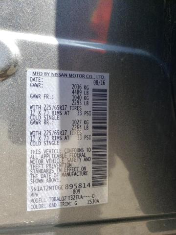 Photo 14 from auction – 2016 NISSAN ROGUE S with VIN 5N1AT2MT0GC895814