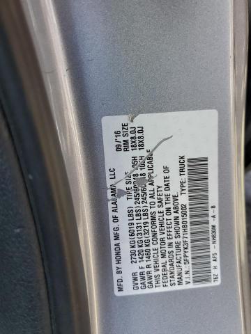 Photo 14 from auction – 2017 HONDA RIDGELINE with VIN 5FPYK3F71HB015002