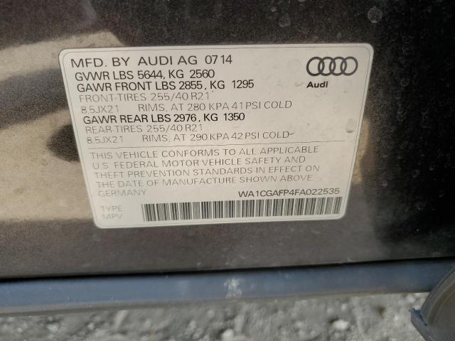Photo 14 from auction – 2015 AUDI SQ5 PREMIU with VIN WA1CGAFP4FA022535