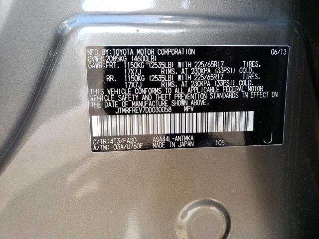 Photo 14 from auction – 2013 TOYOTA RAV4 XLE with VIN JTMRFREV7DD030058
