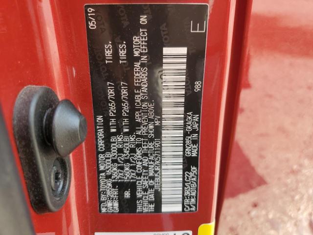 Photo 14 from auction – 2019 TOYOTA 4RUNNER SR with VIN JTEBU5JR7K5711901