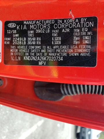 Photo 14 from auction – 2019 KIA SOUL with VIN KNDJN2A26K7020734