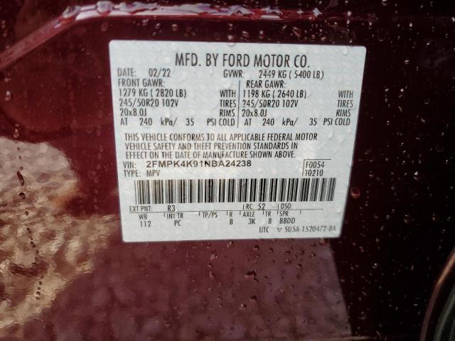 Photo 14 from auction – 2022 FORD EDGE TITAN with VIN 2FMPK4K91NBA24238