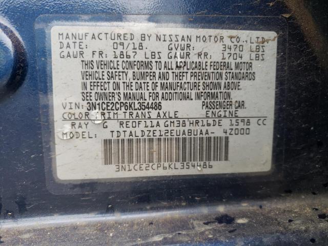 Photo 14 from auction – 2019 NISSAN VERSA NOTE with VIN 3N1CE2CP6KL354486