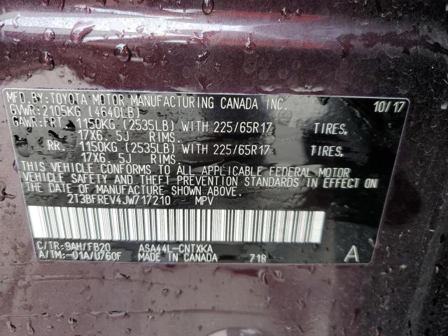 Photo 14 from auction – 2018 TOYOTA RAV4 LE with VIN 2T3BFREV4JW717210