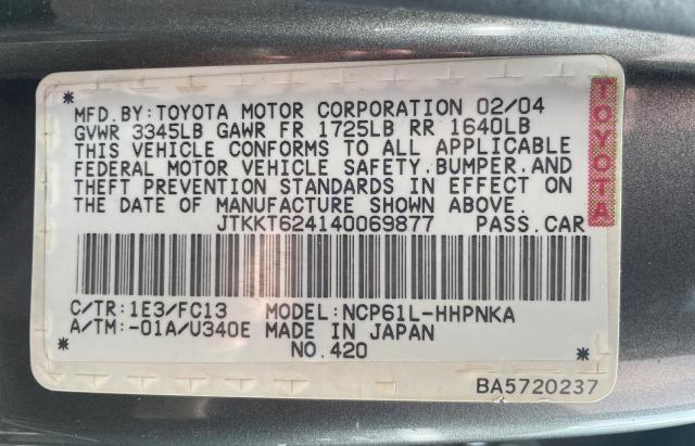 Photo 10 from auction – 2004 TOYOTA SCION XA with VIN JTKKT624140069877