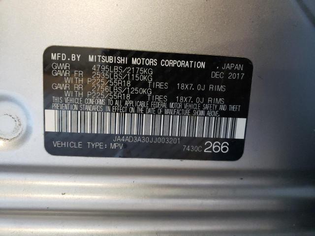 Photo 14 from auction – 2018 MITSUBISHI OUTLANDER with VIN JA4AD3A30JJ003201