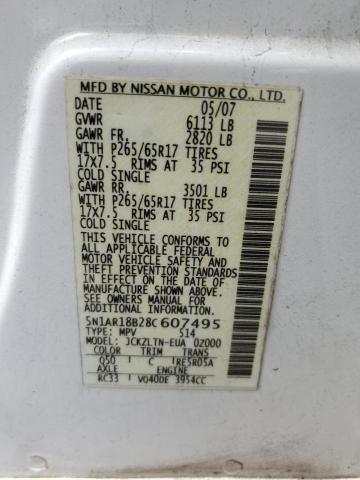 Photo 14 from auction – 2008 NISSAN PATHFINDER with VIN 5N1AR18B28C607495