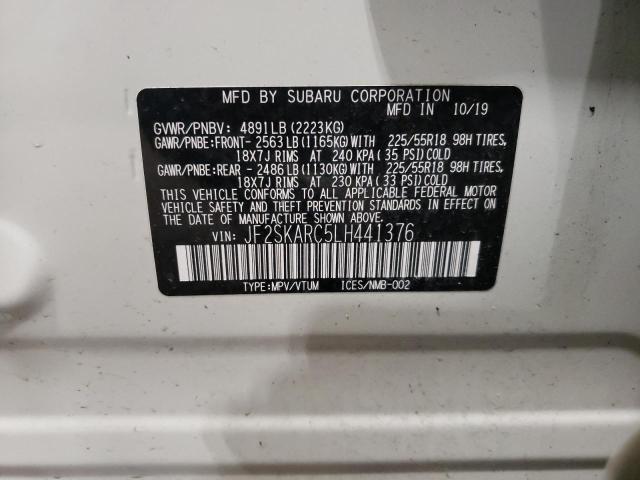 Photo 14 from auction – 2020 SUBARU FORESTER S with VIN JF2SKARC5LH441376