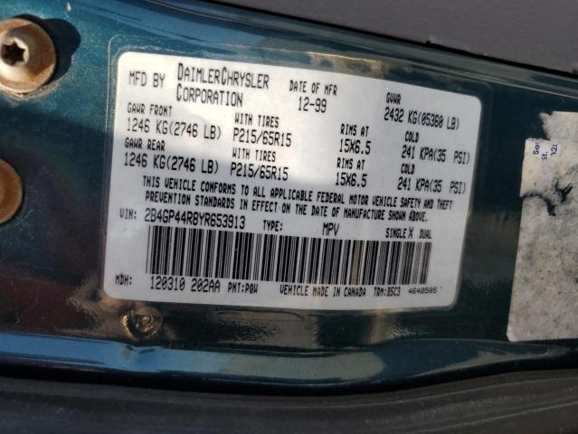 Photo 14 from auction – 2000 DODGE GRAND CARA with VIN 2B4GP44R8YR653913