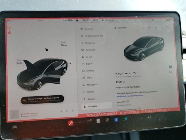 Photo 9 from auction – 2021 TESLA MODEL 3 with VIN 5YJ3E1EAXMF018082