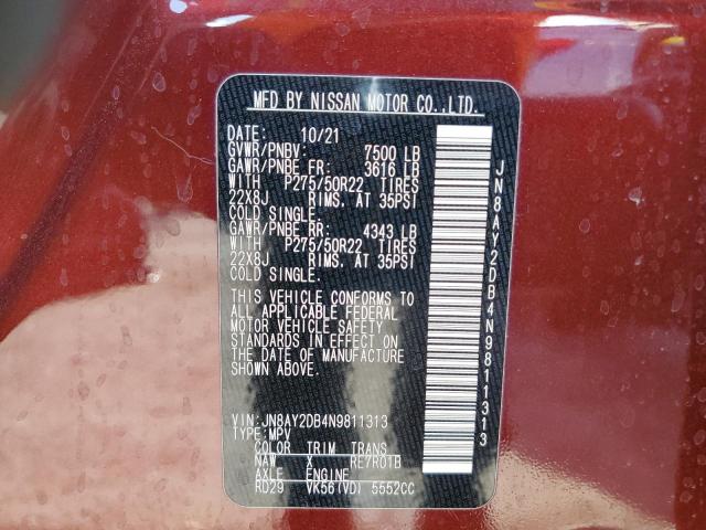Photo 14 from auction – 2022 NISSAN ARMADA PLA with VIN JN8AY2DB4N9811313