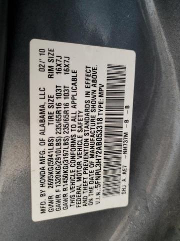 Photo 14 from auction – 2010 HONDA ODYSSEY EX with VIN 5FNRL3H72AB053318