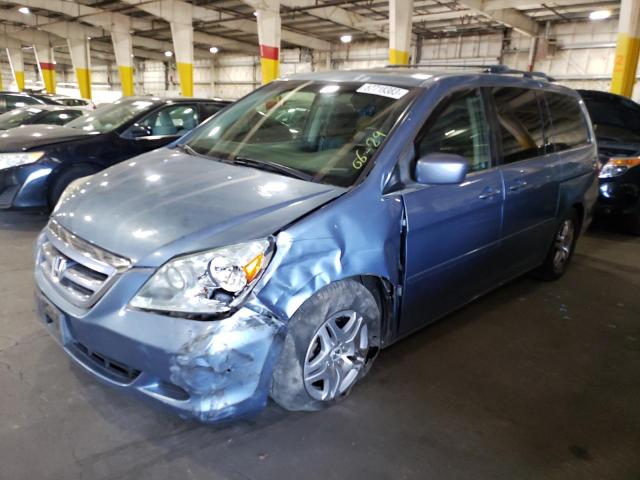 HONDA ODYSSEY EX 2005 with VIN 5FNRL38695B106092 - Photo from auction