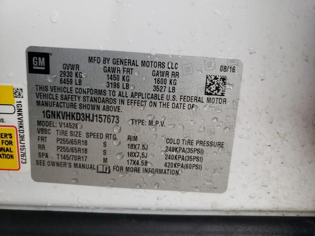 Photo 14 from auction – 2017 CHEVROLET TRAVERSE L with VIN 1GNKVHKD3HJ157673