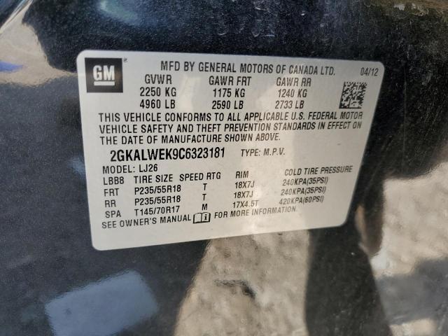Photo 14 from auction – 2012 GMC TERRAIN SL with VIN 2GKALWEK9C6323181