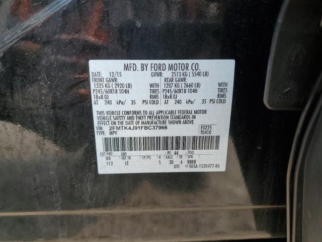 Photo 14 from auction – 2015 FORD EDGE SEL with VIN 2FMTK4J91FBC37966