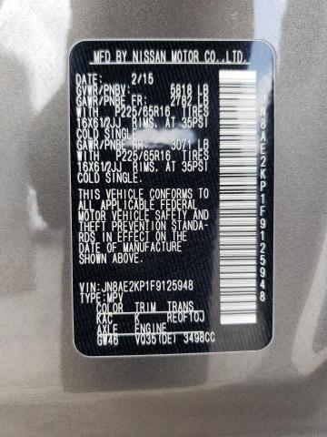 Photo 14 from auction – 2015 NISSAN QUEST S with VIN JN8AE2KP1F9125948
