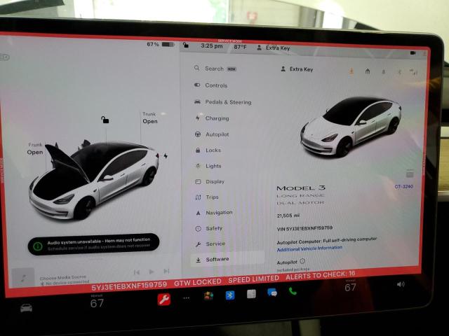 Photo 9 from auction – 2022 TESLA MODEL 3 with VIN 5YJ3E1EBXNF159759