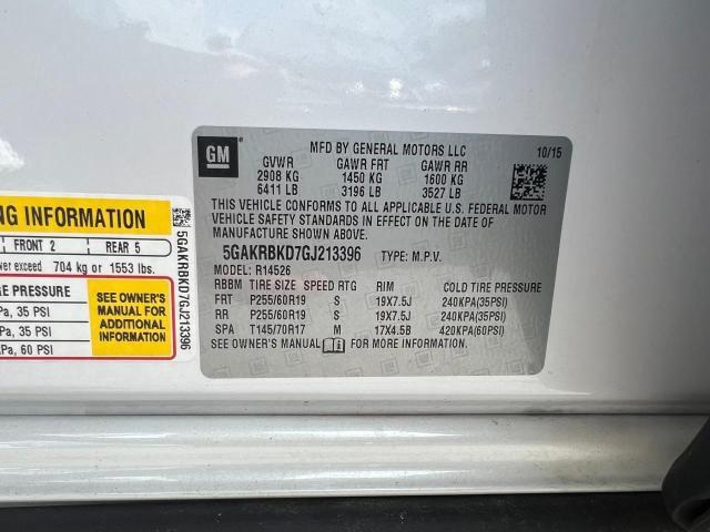 Photo 10 from auction – 2016 BUICK ENCLAVE with VIN 5GAKRBKD7GJ213396