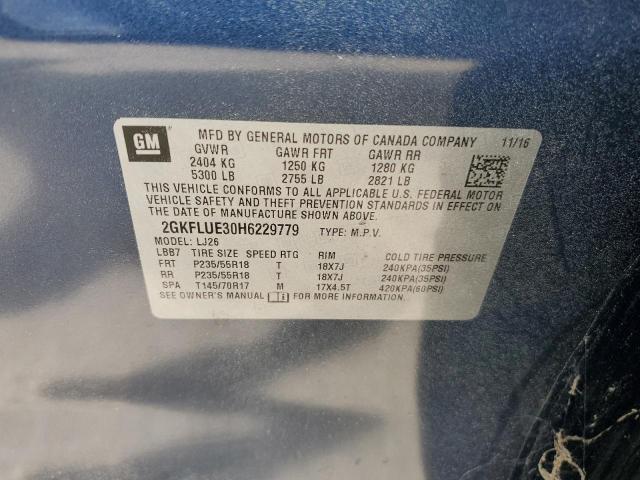 Photo 14 from auction – 2017 GMC TERRAIN SL with VIN 2GKFLUE30H6229779