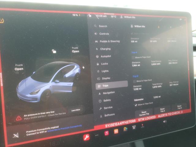 Photo 9 from auction – 2023 TESLA MODEL 3 with VIN 5YJ3E1EA4PF427098