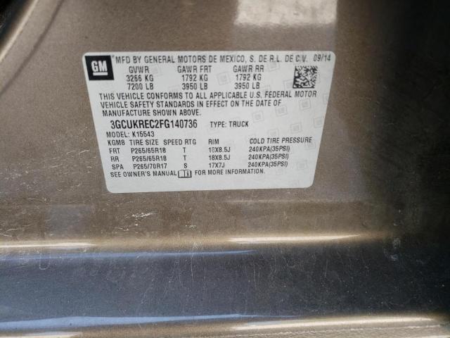 Photo 14 from auction – 2015 CHEVROLET SILVERADO with VIN 3GCUKREC2FG140736