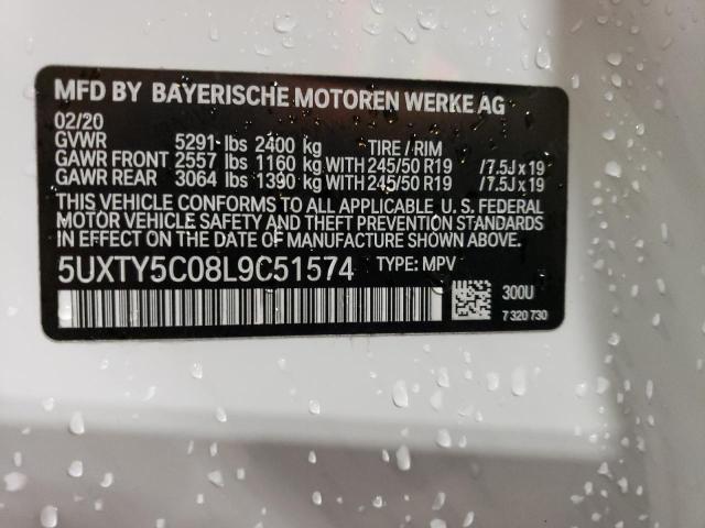 Photo 14 from auction – 2020 BMW X3 XDRIVE3 with VIN 5UXTY5C08L9C51574