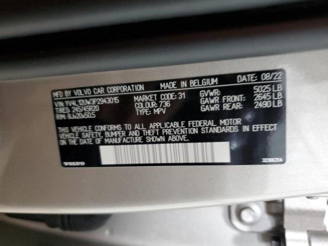 Photo 14 from auction – 2023 VOLVO XC40 PLUS with VIN YV4L12UW3P2943015