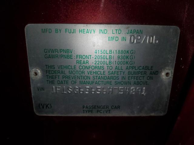 Photo 14 from auction – 2006 SUBARU FORESTER 2 with VIN JF1SG63656H754891