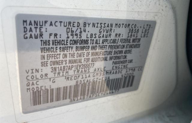 Photo 10 from auction – 2014 NISSAN SENTRA S with VIN 3N1AB7AP1EY266677