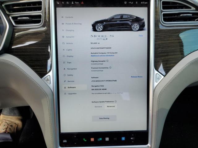 Photo 9 from auction – 2015 TESLA MODEL S with VIN 5YJSA1E24FF102000