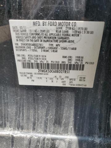 Photo 14 from auction – 2011 FORD FLEX with VIN 2FMGK5DC6BBD27851