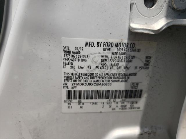 Photo 14 from auction – 2012 FORD EDGE SEL with VIN 2FMDK3J9XCBA90833
